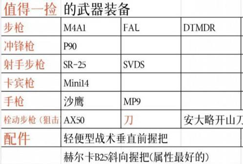《王牌战士》战备物资大全（从头到脚，从内到外，打造最强王牌战士！）